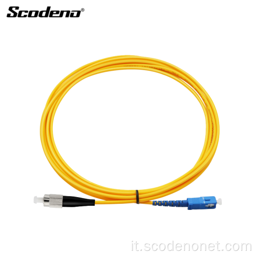 Patch cord in fibra ottica di rete Scodeno Simplex e Duplex SC-FC per la comunicazione dei dati